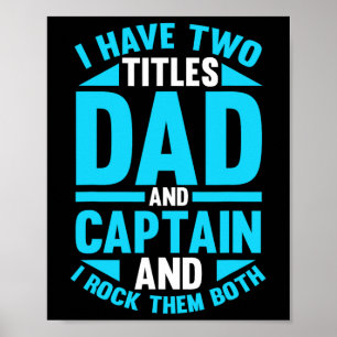 Kapitän Vater Vater Schiff Boot Poster