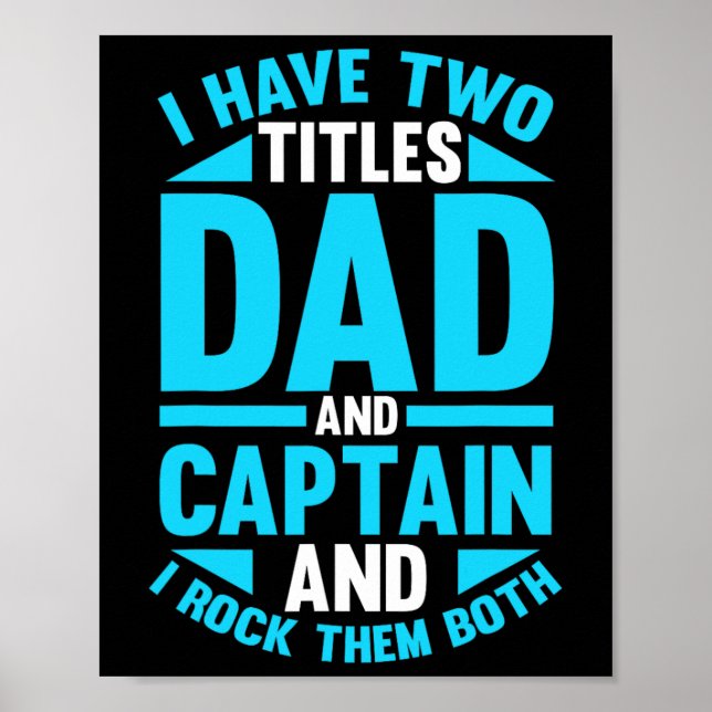 Kapitän Vater Vater Schiff Boot Poster (Vorne)