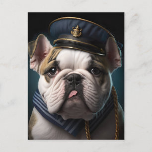 Kapitän von Bulldog Postkarte