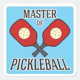 Kapitän von Pickleball Quadratischer Aufkleber