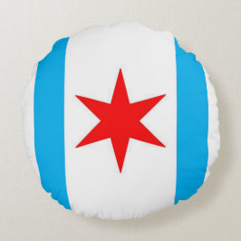 Kapitänchicago Snuggle-Schild Rundes Kissen