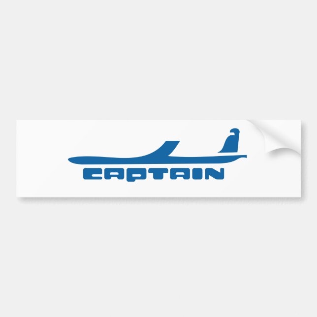Kapitänflugzeugentwurf Autoaufkleber (Vorne)