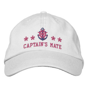 Kapitänkamerad-Rosa-Segelboot Bestickte Baseballkappe