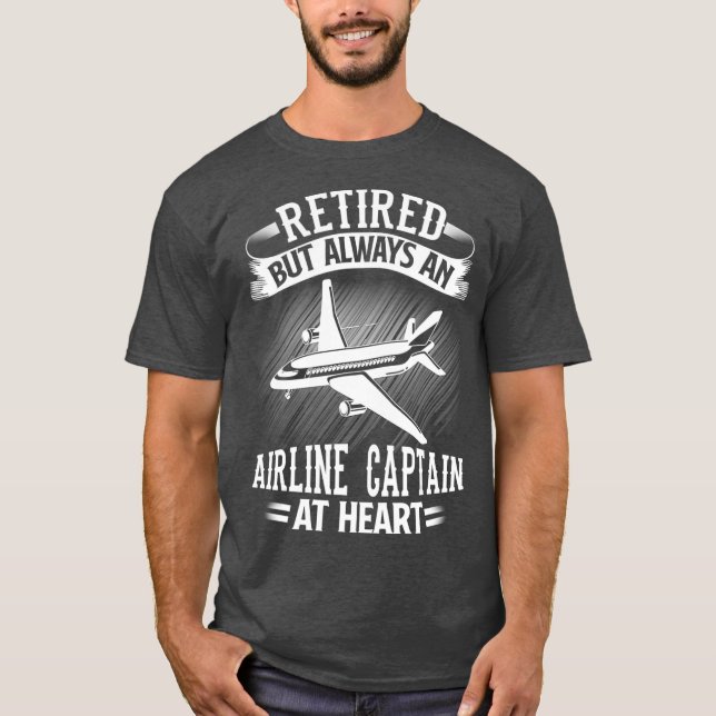 Kapitänskapitän für gelaeumige Flugzeuge T-Shirt (Vorderseite)