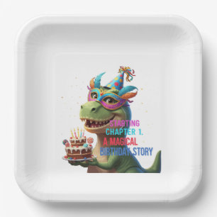 Kapitel 1 - Magischer Dinosaurier 1. Geburtstag Pappteller