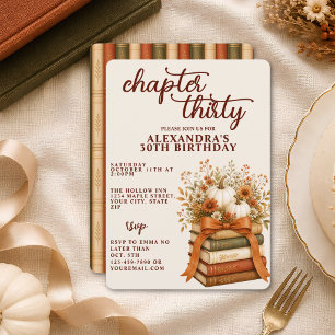 Kapitel 30 Herbst-Kürbis-Buchliebhaber 30. Geburts Einladung