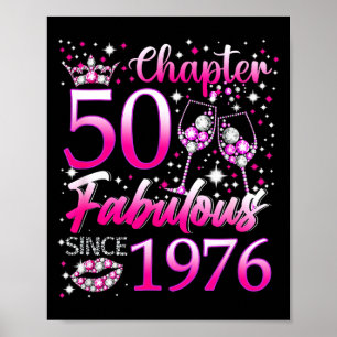 Kapitel 50 Fantastisch seit 1976 50. Geburtstag Fr Poster