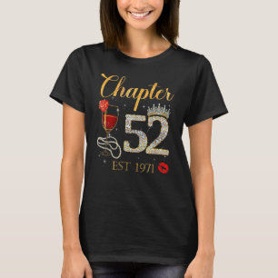 Kapitel 52 Jahre EST 1971 52. Geburtstags-Rote Ros T-Shirt