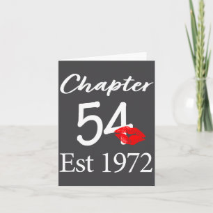 Kapitel 54 Est 1972 54. Geburtstag 54 Jahre alte F Dankeskarte
