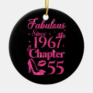 Kapitel 55 Fantastisch seit 1967 55. Geburtstag Keramik Ornament