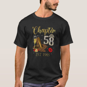 Kapitel 58 Jahre EST 1965 58. Geburtstag Weinleopa T-Shirt