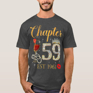 Kapitel 59 Jahre EST 1963 59. Geburtstag Rote Rose T-Shirt