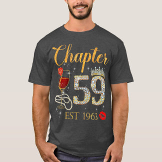 Kapitel 59 Jahre EST 1963 59. Geburtstag Rote Rose T-Shirt