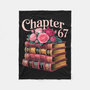 Kapitel 67 Florales Buchstapel-Design Fleecedecke