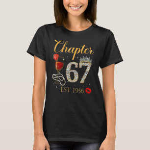 Kapitel 67 Jahre EST 1956 67. Geburtstag Rote Rose T-Shirt