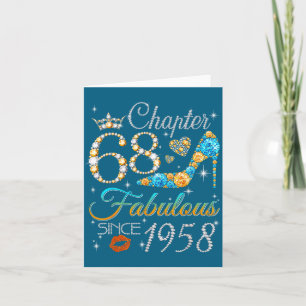 Kapitel 68 Fabelhaft seit 1958 68. Geburtstag Frau Karte