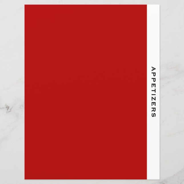 Kapitel | Appetithappen | Rot Schwarz/Weiß (Vorderseite)