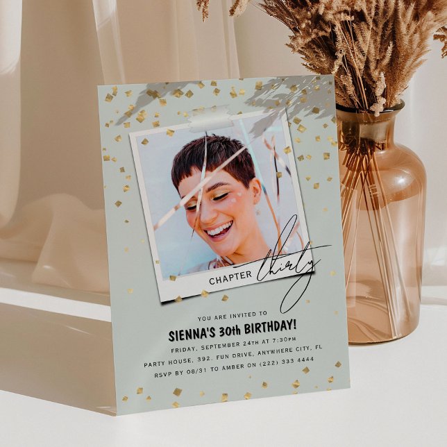 Kapitel Dreißiger Spaß Modernes Foto 30. Geburtsta Einladung (Von Creator hochgeladen)