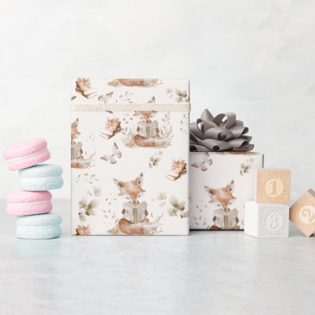Kapitel Einlesen Fox-Muster Geschenkpapier (Babyparty)
