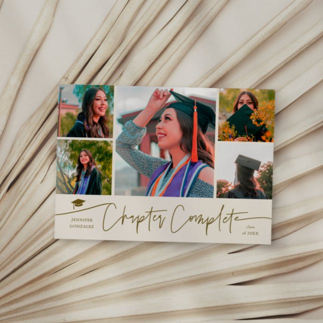 Kapitel Fertig Creme Grad Multi Foto Ankündigung (Von Creator hochgeladen)