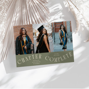 Kapitel Fertig Typography Sage Grad Foto  Ankündigung
