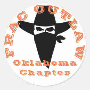 Kapitelaufkleber für Frac Outlaw Oklahoma Runder Aufkleber