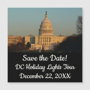 Kapitol an Weihnachten Washington DC Feiertage Magnetkarte