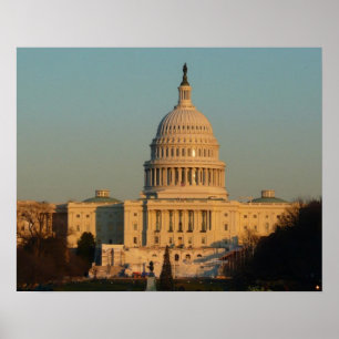 Kapitol an Weihnachten Washington DC Feiertage Poster