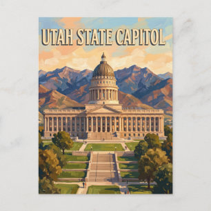 Kapitol des Bundesstaates Utah Postkarte