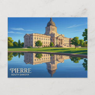 Kapitol des US-Bundesstaates South Dakota Postkarte
