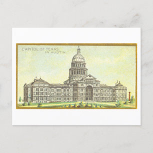 Kapitol-Gebäude in Austin, Texas, Vintage Postkarte