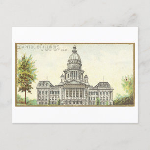 Kapitol-Gebäude in Springfield, Illinois Postkarte