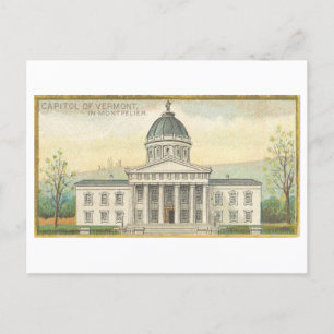 Kapitolgebäude von Vermont in Montpelier Vintage Postkarte