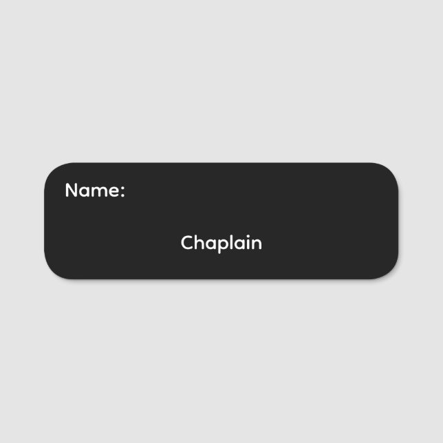 Kaplan-Klassik-Name-Tag magnetisch Namensschild (Vorderseite)