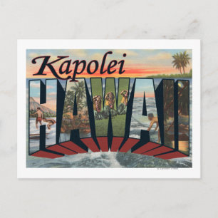 Kapolei, Hawaii - Große Buchstabenszenen Postkarte
