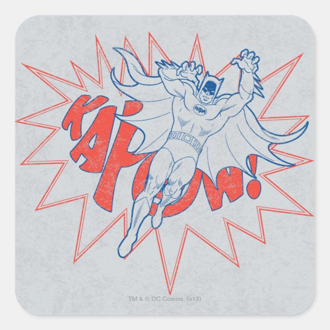 KAPOW! Batman Graphic Quadratischer Aufkleber (Vorderseite)