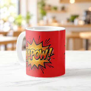 KAPOW Comic Book Pop Art roter Becher Kaffeetasse