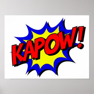 KAPOW Comic Buchstil Poster