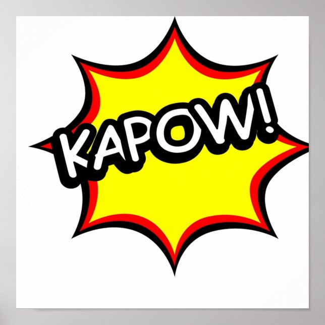 Kapow Comic T-Shirt Poster (Vorne)