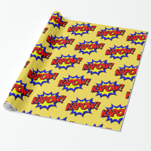 Kapow Pop-Kunstsuperhero-Geschenk-Verpackung Geschenkpapier
