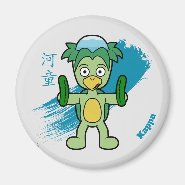 Kappa - Berühmtes japanisches Yokai Magnet (Vorne)