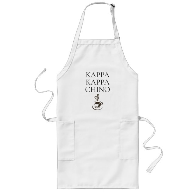 Kappa Kappa Chino Funny Coffee Lover Lange Schürze (Vorne)