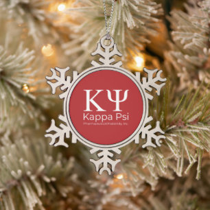 Kappa Psi Pharmazeutische Bruderschaft Schneeflocken Zinn-Ornament