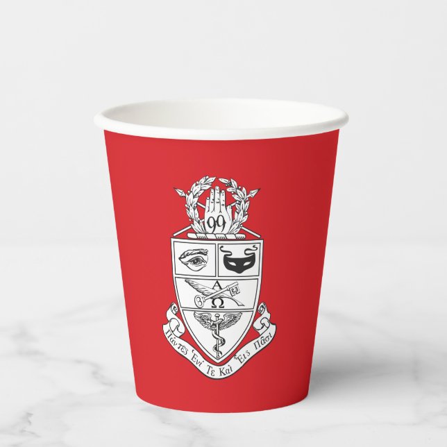 Kappa Psi Wappen Pappbecher (Vorderseite)