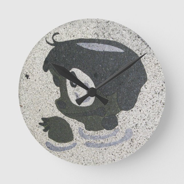 Kappabashi Runde Wanduhr (Vorderseite)