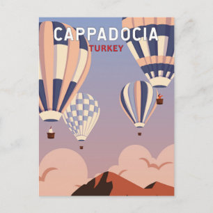 Kappadocia Türkei Retro Reisen Vintag Postkarte