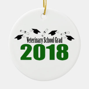 Kappen des Veterinärschulabsolvent-2018 u. Diplom Keramikornament