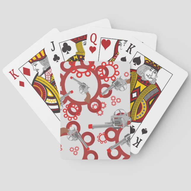 Kappen-Gewehr-Spielkarten Spielkarten (Rückseite)