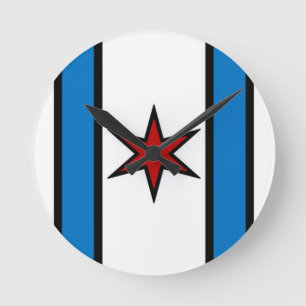 Kappen-Schild-Wand Clotck Runde Wanduhr