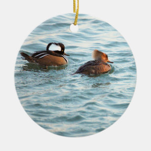 Kappensäger-Enten-Schmuck Keramik Ornament